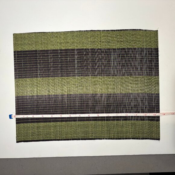 Set of 6 rollup Bamboo Placemats Green & Brown New in package - Picture 5 of 6